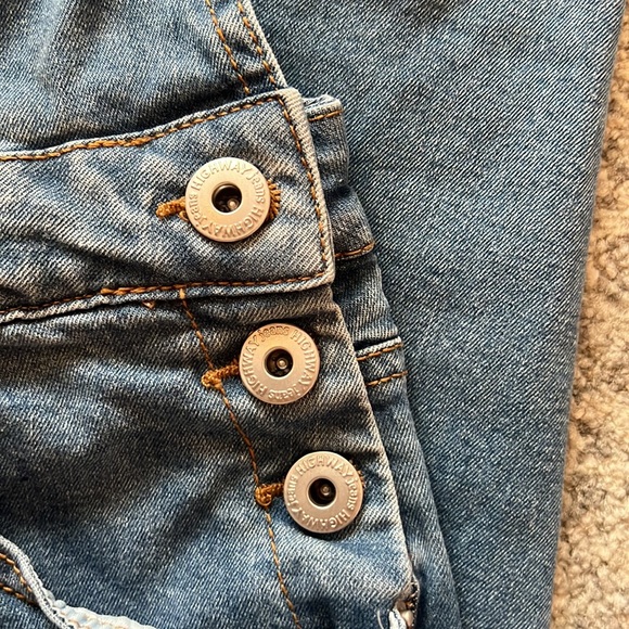 Highway Jeans Distressed Bib Overalls - Picture 4 of 12